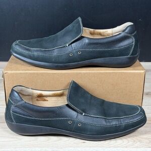Florsheim Bailey Shoes Mens 14 Black Leather Driving Loafers Slip On Moc Toe